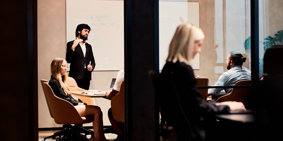 Business meeting in a boardroom