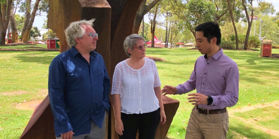 Recipients of Australian Research Council grants, Gerd Shcroder-Turk, Sandra Wilson and Fang Xia