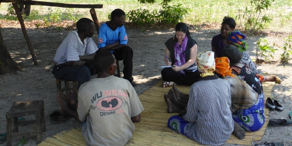 Associate Professor Rochelle Spencer on a research trip to Africa