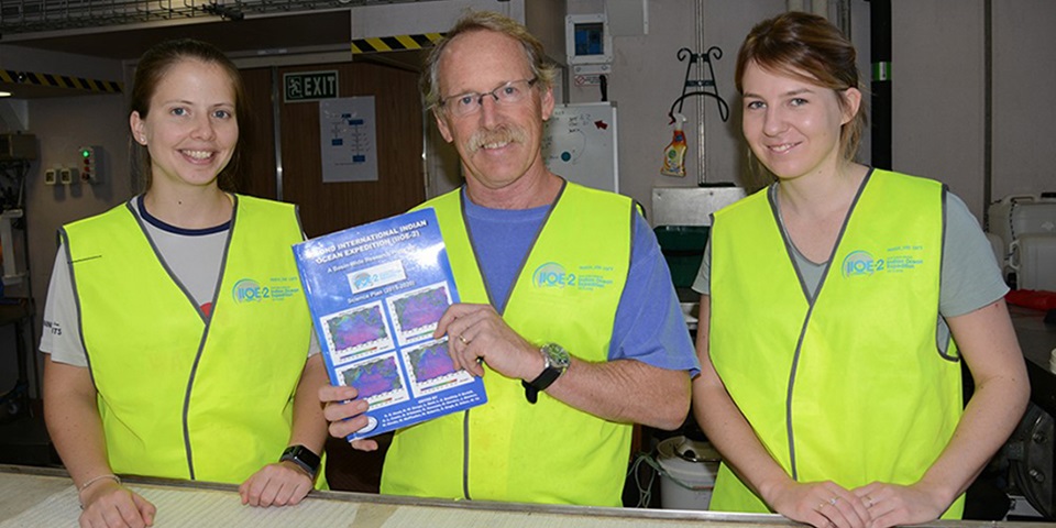 Danielle Hodgkinson posing with coworkers