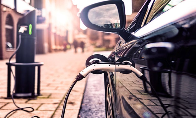 electric car being charged