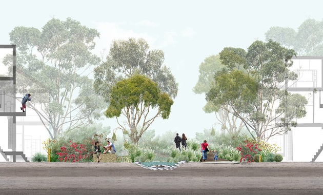 Nature sensitive urban design. Image - Zoe Myers, Australian Urban Design Research Centre, UWA