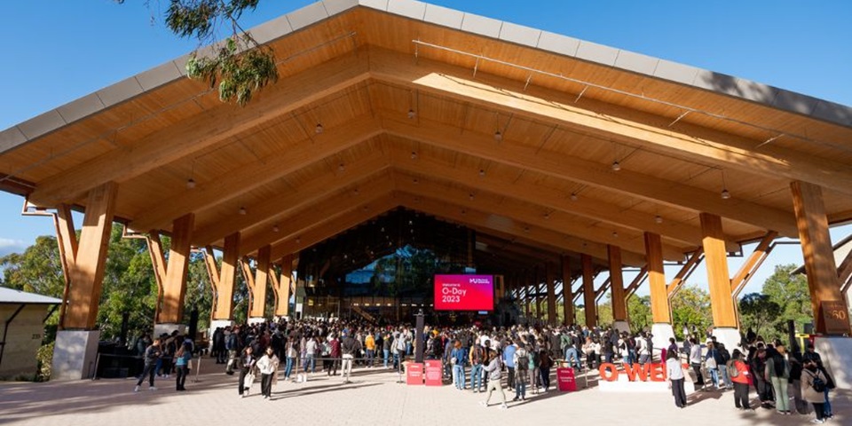 The O-Week 2023 set up outside Boola Katitjin