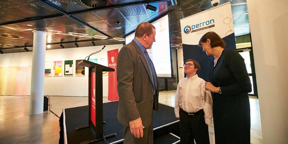 Steve Wilton and Sue Fletcher with DMD patient