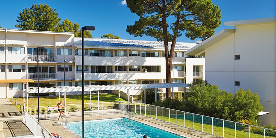 Apartment and pool at the Murdoch Village