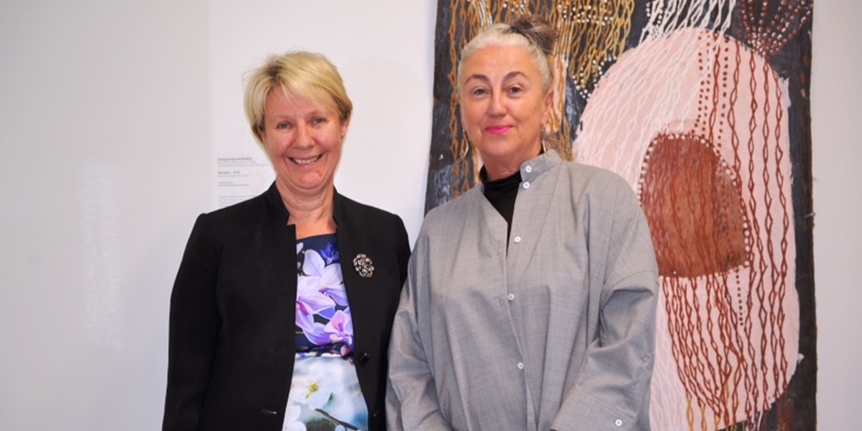 Vice Chancellor Eeva Leinonen with Josephine Wilson