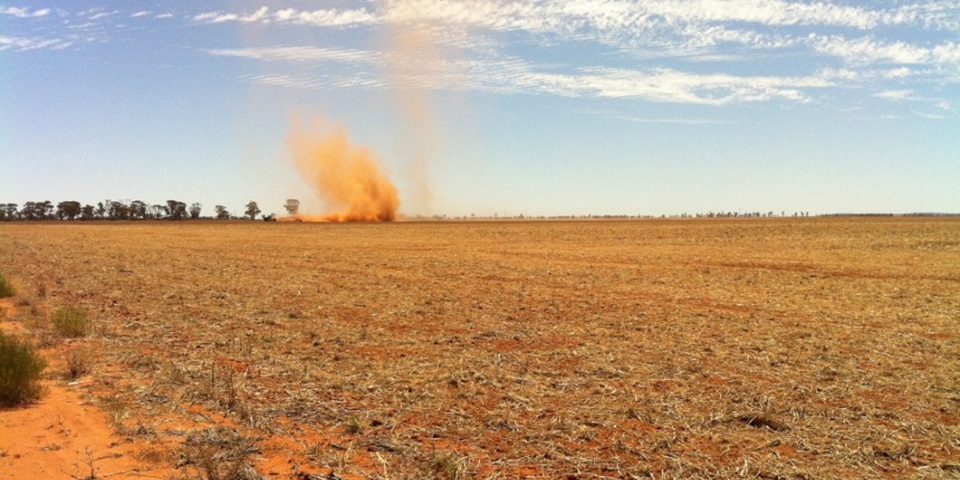 Wind erosion on paddock