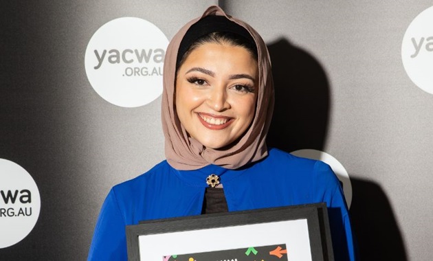 WA Young Person of the Year 2022, Zahra Al Hilaly, a young muslim woman wearing a head scarf.